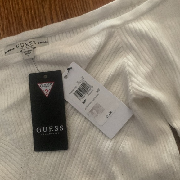 Guess off Shoulder Ribbed Sweater/shirt - Picture 2 of 3